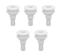 Kueohse 5X Imbornal de Drenaje de Agua del ABS 3/4 Pulgada A Través del Conector Manguera Acoplamiento Salida de Drenaje Hardware de Repuesto