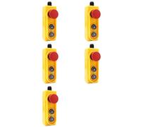 Kueohse 5X Interruptor de Parada de Emergencia con Caja de Botones de Elevación A Prueba de Lluvia, 2,2 KW, Control Directo, 220 V