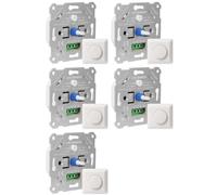 Kueohse 5X Interruptor Regulador de Intensidad LED de 230 V para LED/Halógenos Regulables de 5 A 200 W con Placa de Cubierta