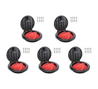 Kueohse 5X Kit de Placa de Cubierta de 6 Pulgadas Escotilla de Cubierta de Kayak con Bolsa de Almacenamiento para de Kayak Aparejo de Pesca Negro