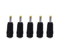 Kueohse 5X Punta Amarilla 4.0x1.7 mm Macho Clavija A 5.5mmx2.1mm Hembra Jack Conector de Potencia de CC Negro