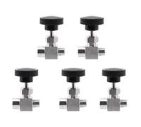 Kueohse 5X VáLvula de Aguja Ajustable 1/4 Pulgada Macho A Hembra Rosca Acero Inoxidable 304 Control de Flujo Apagado GrúA VáLvula de Aguja