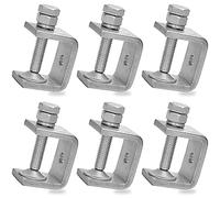 Kueohse 6 Abrazaderas en C PequeñAs de Acero Inoxidable de 1 Pulgada para CarpinteríA, Abrazaderas en U de Metal Resistente, Mini Abrazadera de para Escritorio