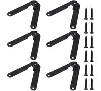 Kueohse 6 Bisagras de Soporte Giratorias de 180 Grados, Bisagras de Soporte de Tapa Plegables de 9 Pulgadas para Muebles, Armarios, Cajas, Joyas y Regalos.