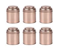 Kueohse 6 Botes de Latas de Té con Tapas Dobles HerméTicas, Caja de Mini Latas y Botes de Cocina Redondos PequeñOs para Té (Rosa)