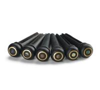 Kueohse 6 Clavijas de Ébano para Puente de Guitarra Acústica de 6 y 12 Cuerdas. Clavos Fijos.
