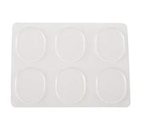 Kueohse 6 piezas/juego caja de tambor de la almohadilla de silencio Almohadillas de gel amortiguador trampa silenciador Silenciar los accesorios de instrumentos de percusion (transparente)