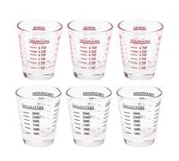 Kueohse 6 Piezas Medidora Espresso Vaso de Chupito LíQuido Vaso Pesado Copa de Vino 26-MedicióN Incremental 1 Oz, 6 Cucharaditas, 2 Cucharadas, 30 Ml