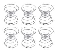 Kueohse 6 Piezas Soporte de Planta de Aire Contenedor de Avión Soporte de Tillandsia Estantes de Exhibición de Planta de Acero Inoxidable Base de Piña de Aire