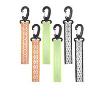 Kueohse 6 Tiras Reflectantes, Colgantes Reflectores de Seguridad Colgantes Reflectantes Llaveros de Seguridad para Mochila Ropa Ciclismo