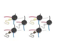 Kueohse 6 Uds Ze-208S E89885 3 Velocidades 4 Cables Interruptor de Cadena de TraccióN Ventilador de Techo Interruptor de Luz Pieza de Repuesto,A
