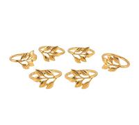 Kueohse 6 unids/lote de servilletas de hotel anillo servilletero hojas otoño servilletas hebilla Navidad boda círculo cena mesa decoración