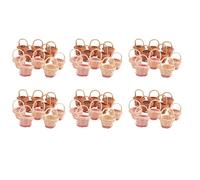 Kueohse 60 Piezas Cestas Mini Cestas Tejidas con Asas Macetas Contenedores de ArtíCulos Organizador de Maquillaje para Accesorio de Foto Cestas PequeñAs
