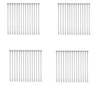 Kueohse 60 Piezas de Palos Reutilizables Swizzle de Café de Bebidas Palillos Swizzle de Cóctel de Acero Inoxidable con Pequeñas Paletas Rectangulares