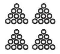 Kueohse 6001RS Rodamiento Rigido A Bolas 28x12x8mm 40 Piezas,Plateado & Negro