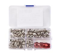 Kueohse 61 Unids/Set Paquete de Engrasador M6 / M8 / M10 Pezón de Metal Pieza de Lubricación Mecánica Kits de Surtido de Accesorios de Engrasador