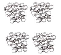 Kueohse 64 Unidades de Acero Inoxidable Ajustable Car Hose Clamp Pipe Sealing Clip 6-12 mm