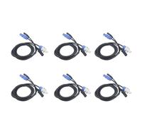 Kueohse 6X Cable Powercon Combinación de Enchufe Powercon y Línea de Señal XLR para Tránsito de Señal de Conexión de Alimentación de Luz (A)