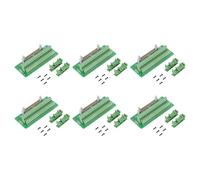 Kueohse 6X Interfaz del PLC del Enchufe del Bloque de Terminales de la Placa de ConexióN de la Tira del Conector de 40Pin IDC40P con el Soporte, para PLC, Montaje en Carril DIN