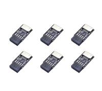Kueohse 6X Placa Base USB2.0 9Pin una Type-C A-Key Convertidor de Conector Frontal USB3.2 Adaptador de Encabezado de Interfaz Type-e