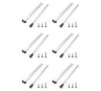 Kueohse 6X Reemplazo de Guías de Cajón de Metal para Cómodas y Mesitas de Noche, Kit de Rieles y Rieles para Cajones con Placa de Soporte de Metal