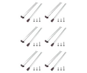 Kueohse 6X Reemplazo de Guías de Cajón de Metal para Cómodas y Mesitas de Noche, Kit de Rieles y Rieles para Cajones con Placa de Soporte de Metal