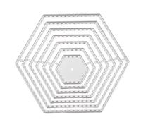 Kueohse 7pzs / Juego Matriz Espiral Hexagonal Plantillas Matriz de Corte DIYAlbum de Recortes Plantilla de Tarjetas de Papel Matriz de Corte Accesorio