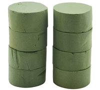 Kueohse 8 paquetes de arreglos de flores para manualidades, color verde, redondo, mojado de espuma, para bodas, decoración de fiestas