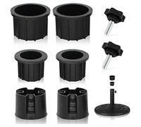 Kueohse 8 Piezas Base de Sombrilla Agujero Anillo TapóN Cubierta y Tapa Soporte de Sombrilla de Patio Piezas de Repuesto Estabilizador de Base de Soporte