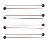 Kueohse 8 Piezas de Cabeza de Goma Suave Palos de Madera Manejar de Campana Mazos para Glockenspiel XilóFono Campana Piezas de Instrumentos Musicales Negro