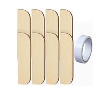 Kueohse 8 Piezas Reparación Bisagras 3,5 Pulgadas, Placa Madera para Cubrir Agujeros Puertas, Relleno Bisagras Madera, Kit Reparación Bisagras para Gabinetes Cocina.