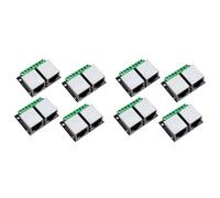 Kueohse 8 Piezas RJ45 Ethernet Placa de Ruptura de Terminal Hembra Dual, Placa de Conector de Paso de 3,5 mm Terminal Adaptador de Red Blindado