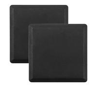 Kueohse 80mm x 80mm Plastico Cuadrado Tapas Tuberia Tubo Insertos Final Blanqueo 2 Piezas