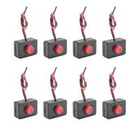 Kueohse 8X DC 12V2A Interruptor de Cableado para COCHES Pulsador de Base Adhesivo con Accionamiento Momentaneo