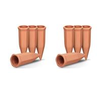 Kueohse 8X Estacas de Riego de Terracota, Estacas de Riego para de Vino, Inserto de Maceta de Riego Automático de Liberación Lenta para Plantas de Interior.