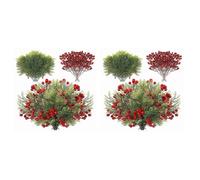 Kueohse 96 Piezas de Ramas Artificiales de Cedro de ImitacióN NavideñAs, Ramitas Artificiales de Hojas de Pino de ImitacióN, Picos de Tallos de Pino para Navidad