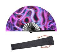 Kueohse Abanico de Mano Plegable Raves para Mujeres/Hombres, para Actuaciones, Decoraciones, Bailes, Fiestas de Festivales