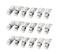 Kueohse Abrazaderas ReutilizacióN Sujetadores Manguera Sujetadores Abrazadera Tornillo Sin Fin Acero Inoxidable 304 Abrazaderas Hebilla Cabeza para Abrazadera Manguera Tubo Ajustable