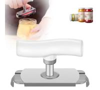 Kueohse Abridor de Tarros para Manos Débiles Abridor de Tarros con Agarre Ajustable y Fácil de Abrir, Abrelatas de Acero Inoxidable con Tapa de Lata para Personas Mayores B