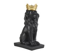 Kueohse abstracta LöWe Estatua Hogar Oficina Bar Masculino LeWe Fe Resina Escultura Arte Animal Adornos - Negro