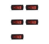 Kueohse AC 16A / 250V 20A / 125V Luz Roja Iluminado On Off SPST Balancin Interruptor X 25 Pcs