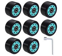 Kueohse Accesorios para Patines de Doble Hilera de 58 X 32 mm y 88 A, Ruedas para Patines de Velocidad, Ruedas para Coche, Ruedas de Cuatro Ruedas para Monopatín, Ruedas de PU