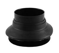 Kueohse Acelerador de tambor de bajo de goma ABS con protección de agujero de puerto negro, cabezal de tambor de agujero para micrófono, negro