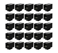 Kueohse Acoplador de 25 Piezas Rj45 Gatos Trapezoidales Cat6 Acoplador en LíNea Hembra una Hembra Acoplador de InsercióN