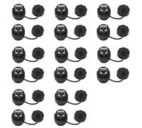 Kueohse Acoplador de Montaje en Panel RJ45 de 16 Piezas, Conector Pasante LAN Ethernet de Montaje en Panel Industrial Blindado IP68 para CAT6/CAT5E/CAT5