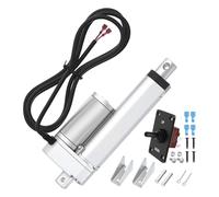 Kueohse Actuador Lineal de 12 V, 330 Lb/1500 N, Resistente, de 6 Pulgadas, de Alta Velocidad, 10 mm/S, Eléctrico Rápido, IP54.