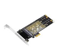 Kueohse Adaptador Convertidor de SSD PCIE X1 A M.2 NVME M-Key Dual para Tarjetas de Expansión de SSD 2230/2242/2260/2280