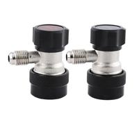 Kueohse Adaptador de Acoplamiento Rápido Ajustable para Refrigerante Fluorado R134aR 1234yf, Adaptador de 34 A para Aire Acondicionado Automotriz.