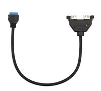 Kueohse Adaptador de Cable para Placa Base con Ranura PCI de 19 Pines A 2 Puertos USB 3.0 para Panel Frontal de PC.
