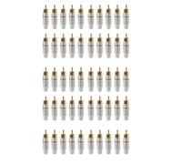Kueohse Adaptador de Conector Cable Coaxial de Audio Enchufe Macho Sin Costura 100 Piezas